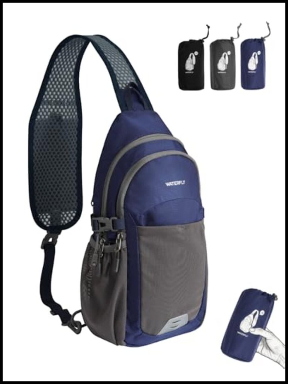 Packable Sling Bag RFID Travel Crossbody Backpack